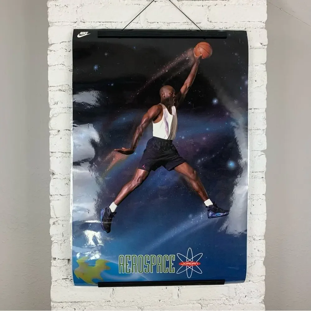 1993 Aerospace Jordan Nike Looney Tunes Poster Laminated